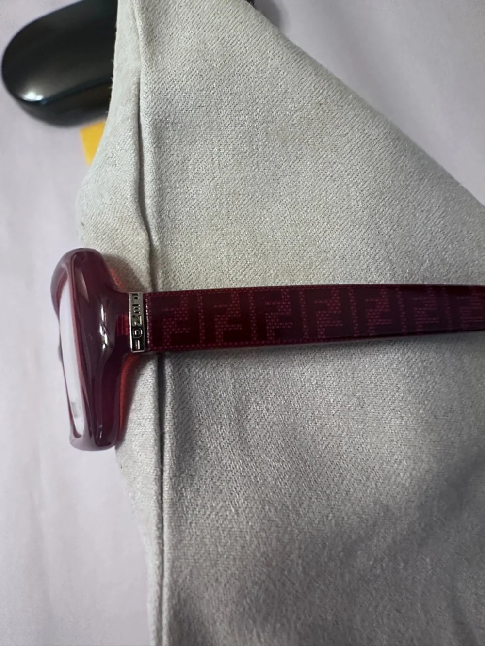 Fendi Maroon Logo-Print Frames - New